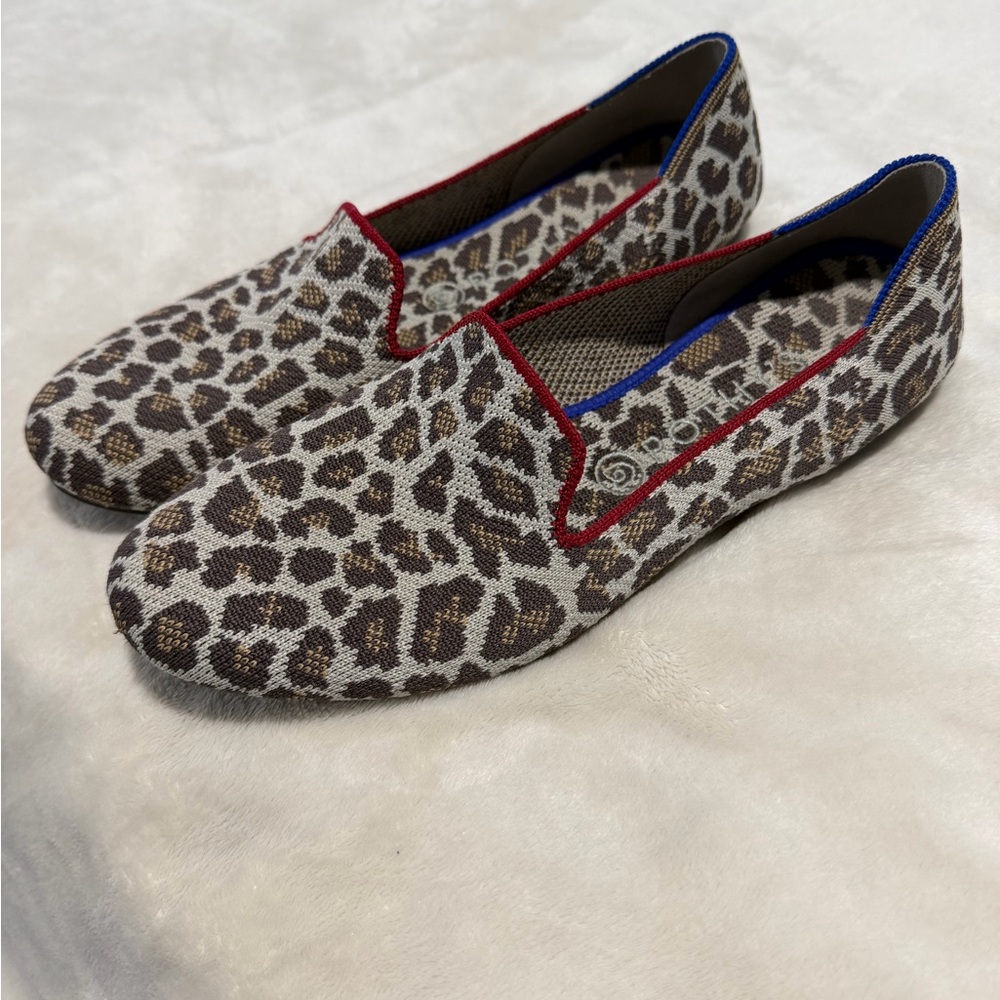Rothy's Brown Leopard Print Loafers